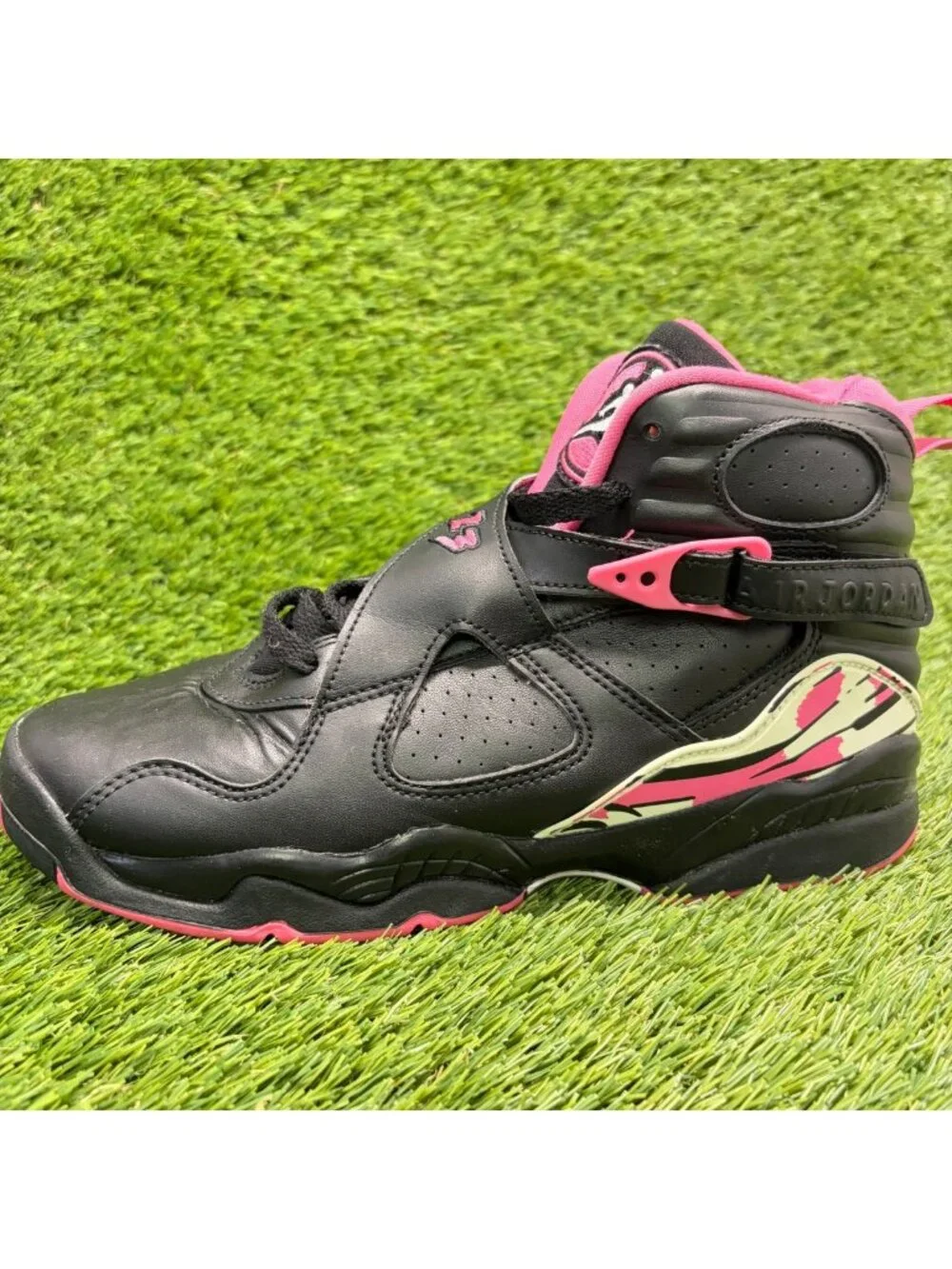 Nike Air Jordan 8 Retro Pinksicle Black Girls Size 6.5Y Basketball Shoes Sneaker